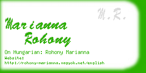 marianna rohony business card